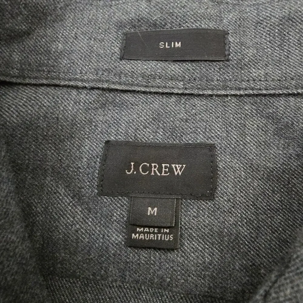 J.Crew Men's Gray Black Button-Down Shirt 100% Cotton Business Casual Workwear M